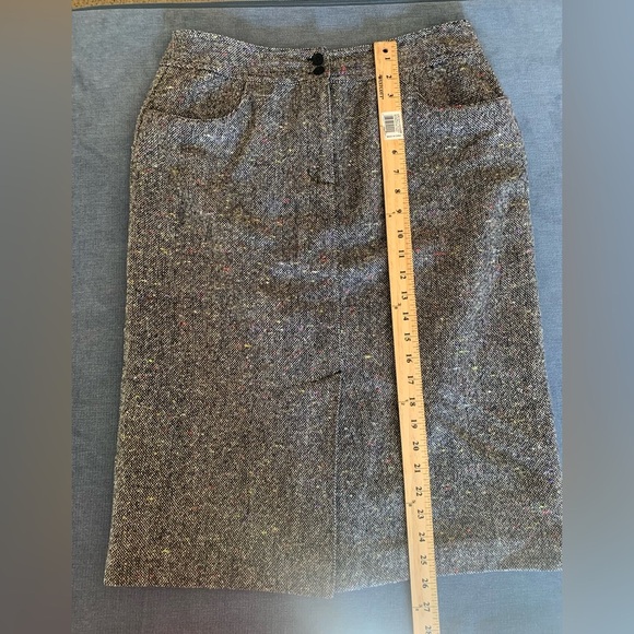 Women’s Talbots Grey Confetti Wool Blend Pockets Professional MIDI Skirt 10 - Picture 12 of 12